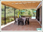The spacious and shady terace